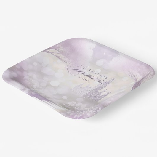 フェアユータリーガーデンキャッスルキンセアニェラ薄紫ID1030 ペーパープレート (傾斜あり)