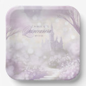 フェアユータリーガーデンキャッスルキンセアニェラ薄紫ID1030 ペーパープレート (正面)