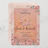 フェアユータリーガーデンスパークル結婚式招待状 招待状 (正面/裏面)