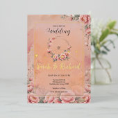 フェアユータリーガーデンスパークル結婚式招待状 箔招待状 (立ち正面)