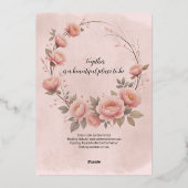 フェアユータリーガーデンスパークル結婚式招待状 箔招待状 (裏面)