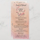 フェアユータリーガーデンピーチ赤面フローラ結婚ズメニュー メニュー (正面/裏面)