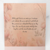 フェアユータリーガーデン結婚スパークル赤面バラ 三つ折り招待状 (内部最初)