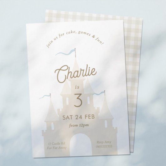 フェアユータリーキャッスルプリンセスプリンスパーティの招待状 招待状