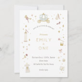 フェアユータリーキャリッジプリンセスパーティーガールズ招待状 招待状 (正面)