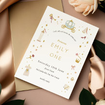 フェアユータリーキャリッジプリンセスパーティーガールズ招待状