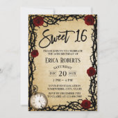 フェアユータリースウィート16ヴィンテージレッドローズ&トーンホテル 招待状 (正面)