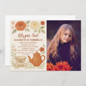 フェアユータリーティーパーティー誕生日招待状 招待状 (正面/裏面)