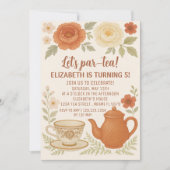 フェアユータリーティーパーティー誕生日招待状 招待状 (正面)