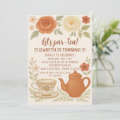 フェアユータリーティーパーティー誕生日招待状 招待状 (スタンド正面)