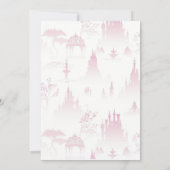 フェアユータリーピンクキャッスルユニコーンプリンセス誕生日 招待状 (裏面)