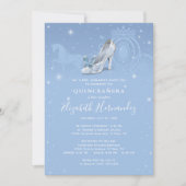 フェアユータリーベビーブルーシルバーシンデレラキンセアニェラ 招待状 (正面)