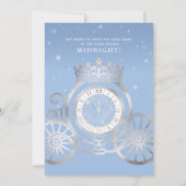 フェアユータリーベビーブルーシルバーシンデレラキンセアニェラ 招待状 (裏面)