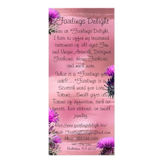 フェアリングズ・デライトのレーカード53086 ラックカード (正面)