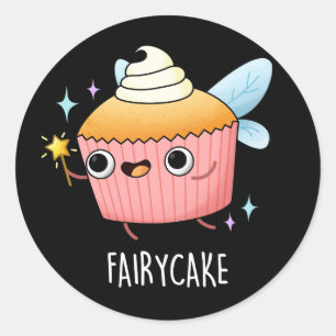 フェアリーおもしろいケーキカップケーキプンダークBG ラウンドシール