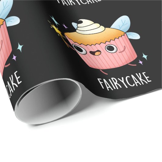 フェアリーおもしろいケーキカップケーキプンダークBG ラッピングペーパー (ロールコーナー)