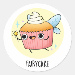 フェアリーおもしろいケークケーキプン ラウンドシール