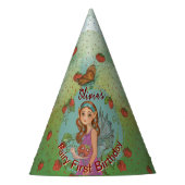フェアリーお洒落とイチゴの誕生日パーティーハット パーティーハット (正面)
