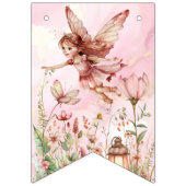 フェアリーお洒落をテーマにした誕生日 バンティングフラッグ (第1の旗)