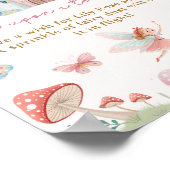 フェアリーお洒落ウィッシュサイン1st誕生日パーティー ポスター (角)