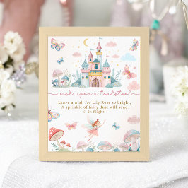 フェアリーお洒落ウィッシュサイン1st誕生日パーティー ポスター