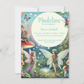 フェアリーお洒落ガーデンエンチャント誕生日 招待状 (正面)