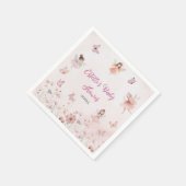 フェアリーお洒落ガーデンベビーガールシャワー スタンダードカクテルナプキン (角)