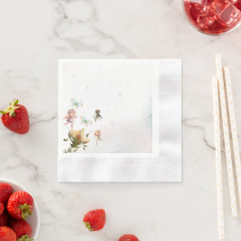 フェアリーお洒落ガーデン紙ナプキン 縁ありカクテルナプキン