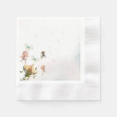 フェアリーお洒落ガーデン紙ナプキン 縁ありカクテルナプキン (正面)