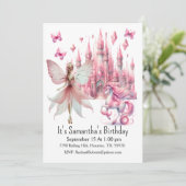 フェアリーお洒落ガール誕生日招待状 招待状 (スタンド正面)