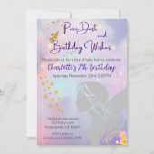フェアリーお洒落ガール誕生日 招待状 (正面)