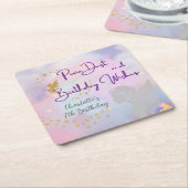 フェアリーお洒落ガール スクエアペーパーコースター (アングル)