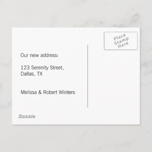 フェアリーお洒落キノコの家を移動 案内ポストカード (裏面)