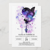 フェアリーお洒落コア誕生日ブリス 招待状 (正面/裏面)