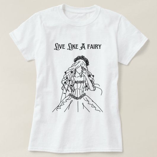 フェアリーお洒落トップ – コテージTシャツ Tシャツ (デザイン正面)