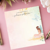 フェアリーお洒落バタフライガーデンパーソナライズされた名 ノートパッド