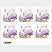 フェアリーお洒落バースデーパーティーステッカー魅惑 スクエアシール (シート)