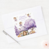 フェアリーお洒落バースデーパーティーステッカー魅惑 スクエアシール (封筒)