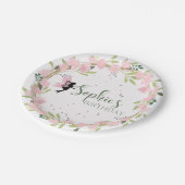 フェアリーお洒落バースデーパーティー ペーパープレート (アングル)