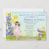 フェアリーお洒落ファンタジー誕生日パーティーの招待 招待状 (正面)