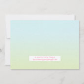 フェアリーお洒落ファンタジー誕生日パーティーの招待 招待状 (裏面)