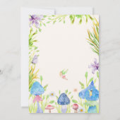 フェアリーお洒落ファーストウォーターカラーフォレスト誕生日 招待状 (裏面)