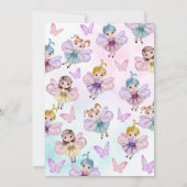 フェアリーお洒落ファーストウォーター誕生日 招待状 (裏面)
