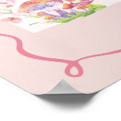 フェアリーお洒落ファースト誕生日ウェルカムサインポスター ポスター (角)