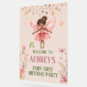 フェアリーお洒落ファースト誕生日ウェルカムサイン アクリルサイン (傾斜)