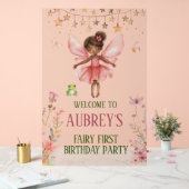 フェアリーお洒落ファースト誕生日ウェルカムサイン アクリルサイン (ウェディング)