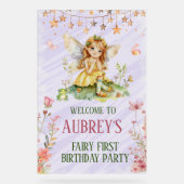 フェアリーお洒落ファースト誕生日 アクリルサイン (正面)