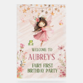 フェアリーお洒落ファースト誕生日 アクリルサイン (正面)