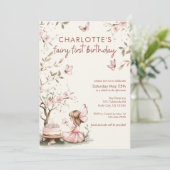 フェアリーお洒落ファースト誕生日 招待状 (スタンド正面)