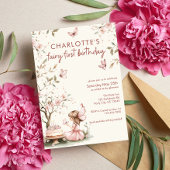 フェアリーお洒落ファースト誕生日 招待状